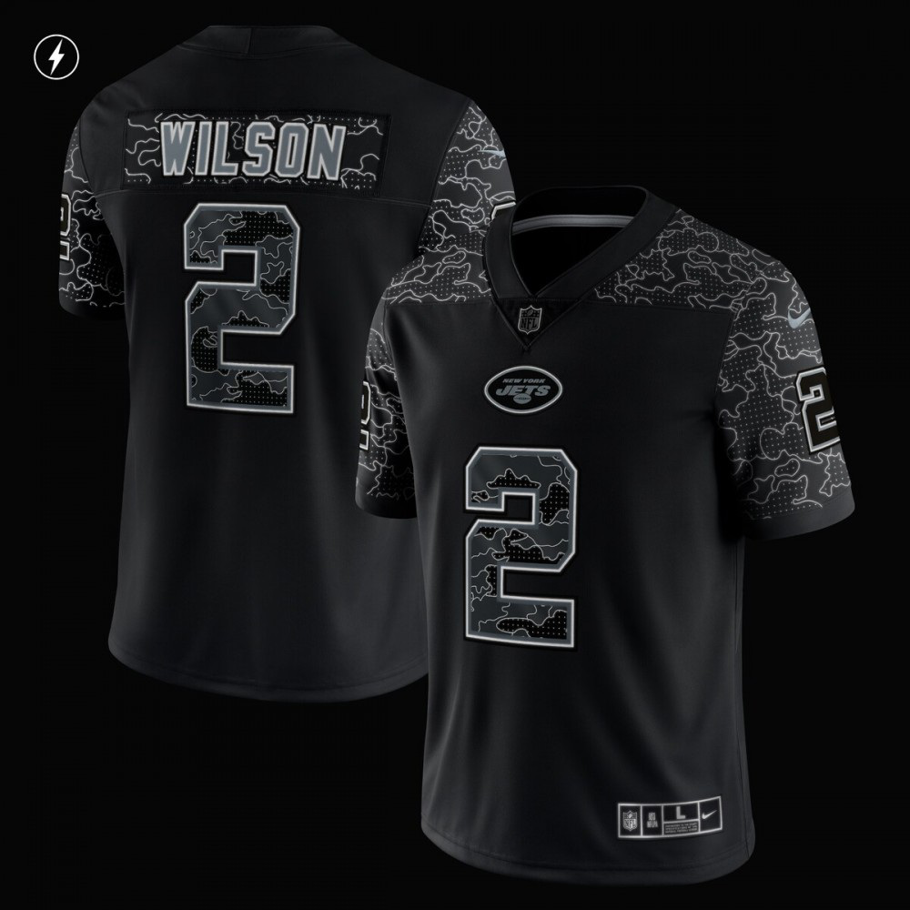 Zach Wilson New York Jets Nike RFLCTV Limited Jersey - Black-GridironStore